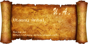 Utassy Antal névjegykártya